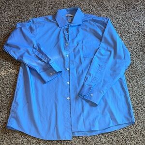 Van Heusen Men Dress Shirt 👔 Flex Collar Regular Fit 16 (32/33) Wrinkle Free